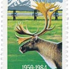 North to Alaska Statehood 1984 stamp