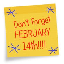 Valentines Day Card Reminder