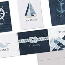 Ship Ahoy! Letter Writing Nautical Thank You Note Cards