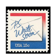 P.S. Write Soon Letter Writing 1980 stamp & TED Talk by Omar Ahmad 2010 Writing Letters to Your Representatives