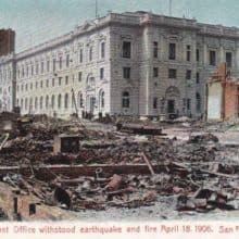 1906 Great San Francisco Earthquake Post Office Postcards, Mail, and Letter Writers
