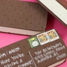 Summer Novelty Ice Cream Sandwich Postcard