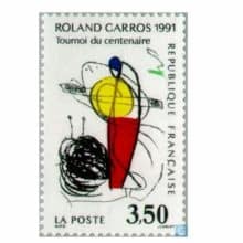 Tennis Roland Garros 1991 Stamp