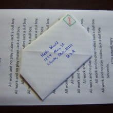 Snail Mail Origami Envelope Free at Instructables