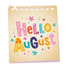 Hello August Letter Writing Goal Setting
